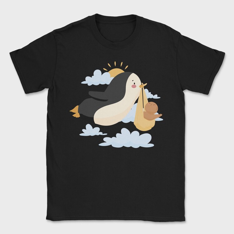 Penguin With a Baby, Tricou Barbati (Unisex)
