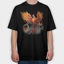 Phoenix Bird, Tricou Oversize Barbati (Unisex)