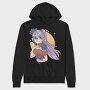Peony Heart Girl, Hanorac Oversize Barbati (Unisex)