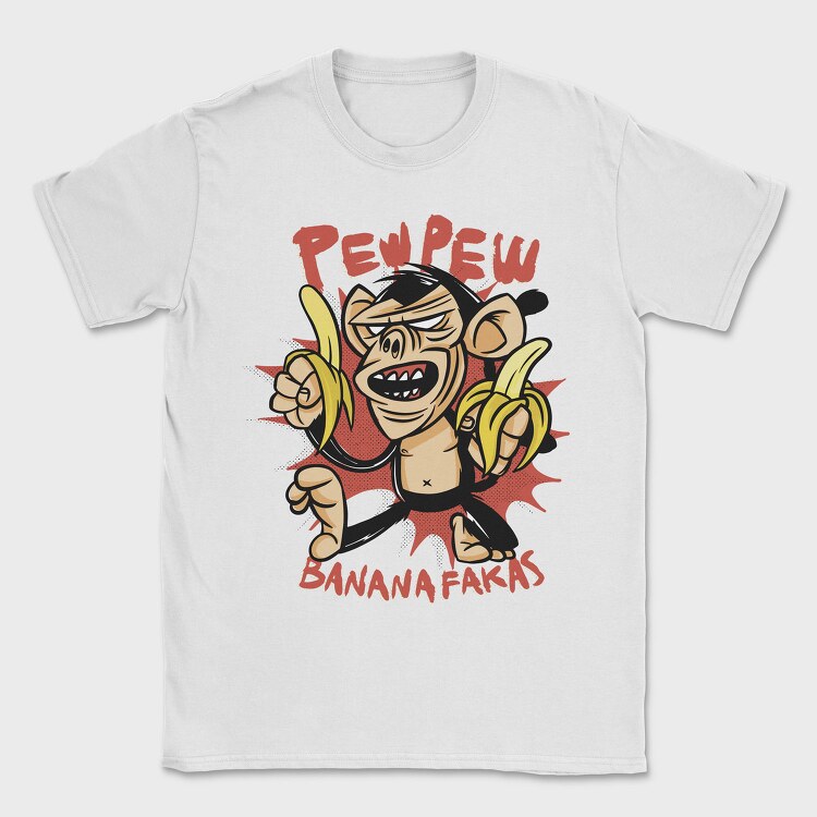 Pew Pew Banana, Tricou Barbati (Unisex)