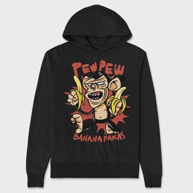 Pew Pew Banana, Hanorac Oversize Barbati (Unisex)
