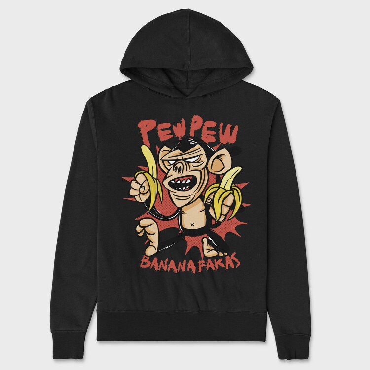 Pew Pew Banana, Hanorac Oversize Barbati (Unisex)