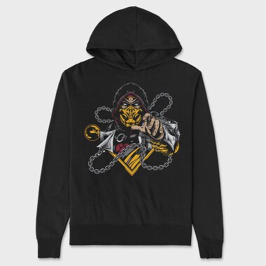 Pirate Chains Skull, Hanorac Oversize Barbati (Unisex)