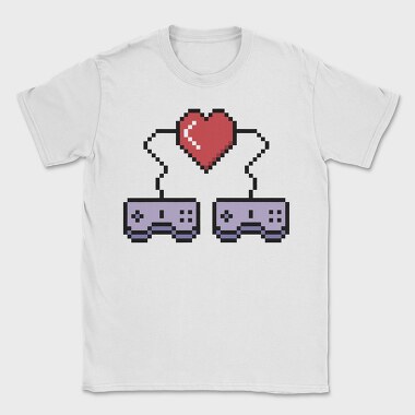 Pixelated Love, Tricou Barbati (Unisex)