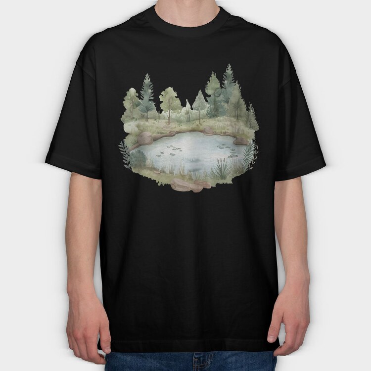 Pond Edge Boho, Tricou Oversize Barbati (Unisex)