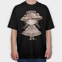 Pink Vintage Girl, Tricou Oversize Barbati (Unisex)