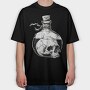 Poison Bottle Skull, Tricou Oversize Barbati (Unisex)