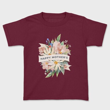 Watercolor Flowers Mother 1, Tricou Copii