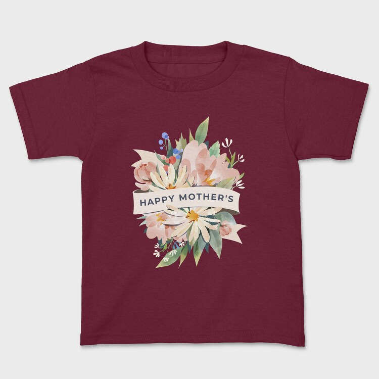 Watercolor Flowers Mother 1, Tricou Copii