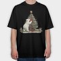 Polar Bear Christmas Tree, Tricou Oversize Barbati (Unisex)