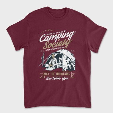 Camping Society, Tricou Barbati (Unisex)