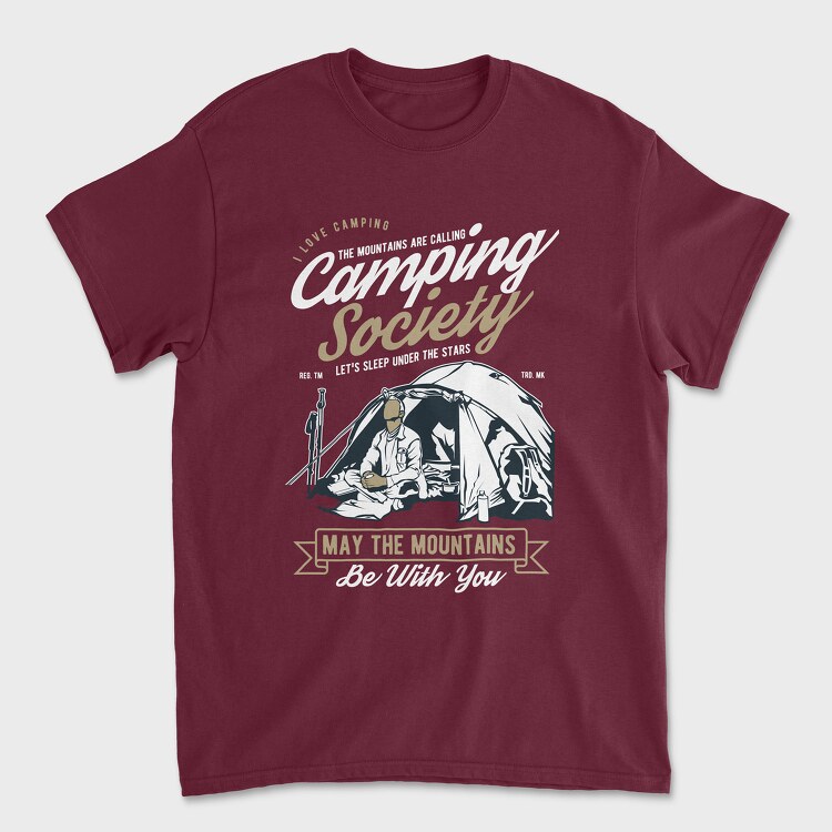 Camping Society, Tricou Barbati (Unisex)