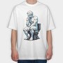 Philosopher Toilet, Tricou Oversize Barbati (Unisex)