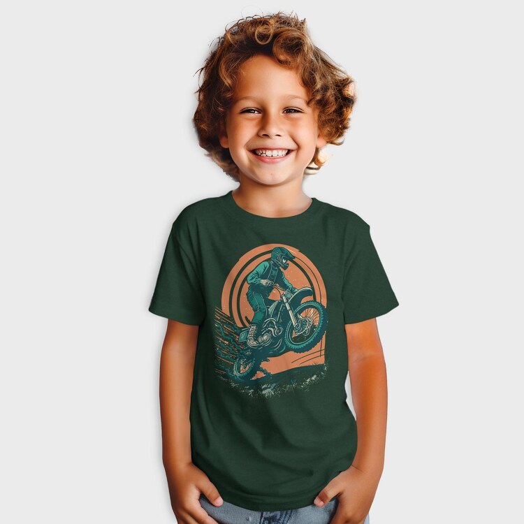 Biker Jumping Motocross Motorcycle, Tricou Copii