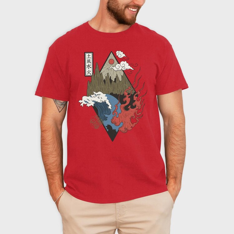 Four Elements, Tricou Barbati (Unisex)