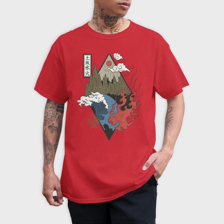 Four Elements, Tricou Barbati (Unisex)