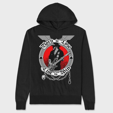 Born To Lose Guitarist Rock Ribbons, Hanorac Oversize Barbati (Unisex)