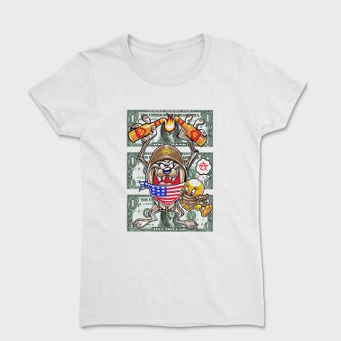 Daffy Duck Money Anarchy Urban Art, Tricou Femei