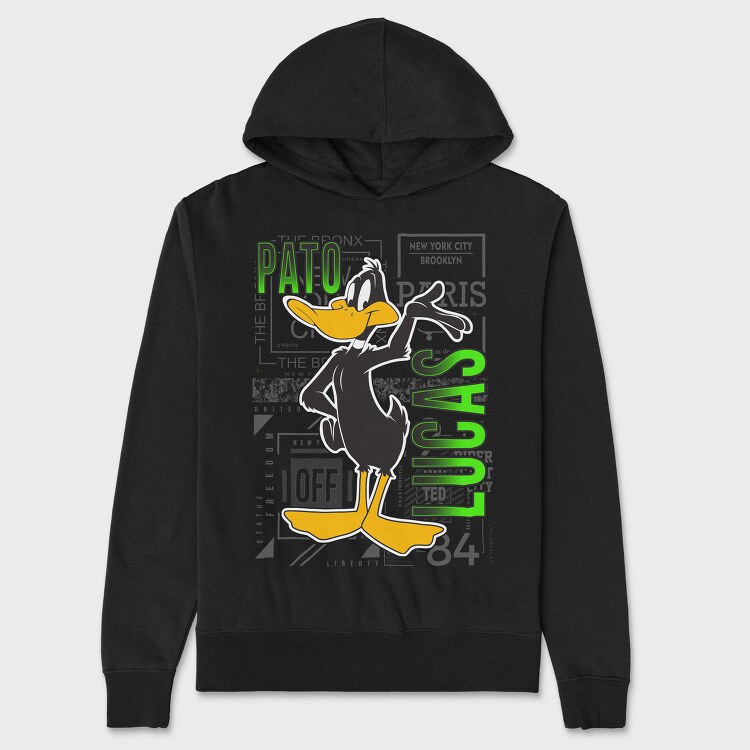Daffy Duck New York City Urban Art, Hanorac Oversize Barbati (Unisex)
