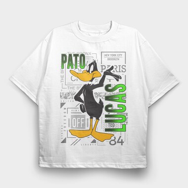 Daffy Duck New York City Urban Art, Tricou Oversize Barbati (Unisex)