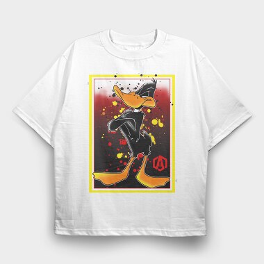Daffy Duck Urban Art 99, Tricou Oversize Barbati (Unisex)