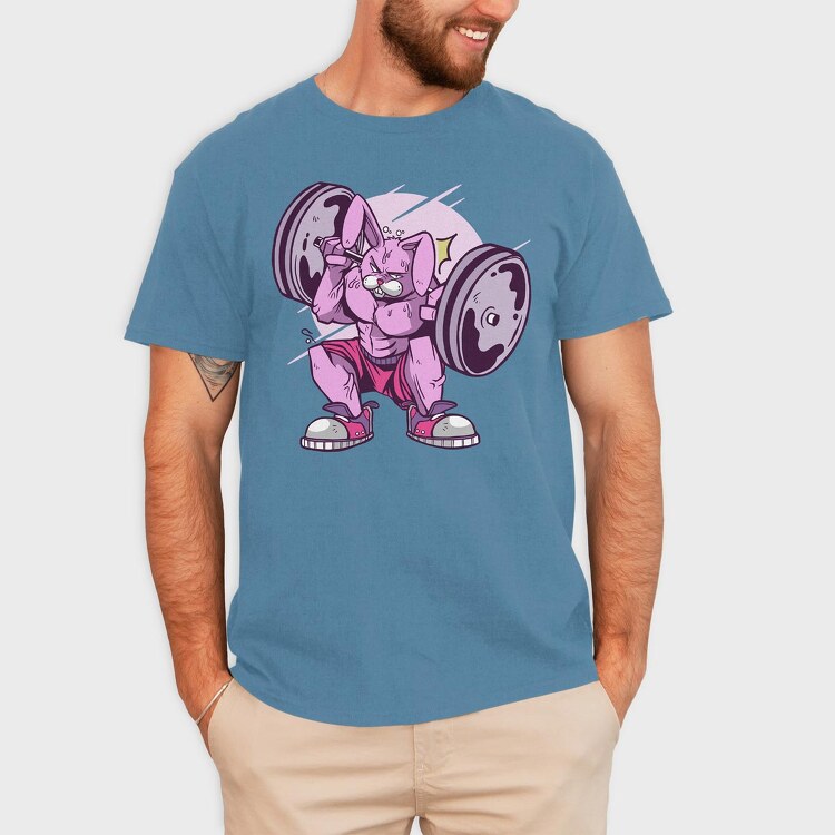 Muscle Rabbit, Tricou Barbati (Unisex)