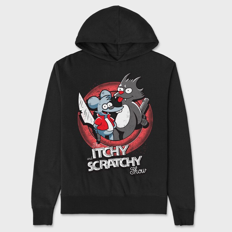 Itchy And Scratchy Show Urban Art 99, Hanorac Oversize Barbati (Unisex)