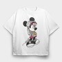 Mickey Mouse Boy Style Urban Art, Tricou Oversize Barbati (Unisex)
