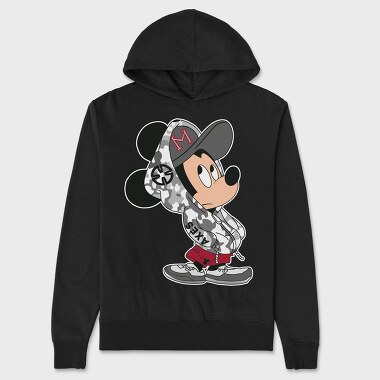 Mickey Mouse Camo Style Urban Art 99, Hanorac Oversize Barbati (Unisex)