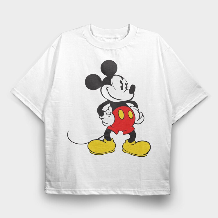 Mickey Mouse Classic Style Urban Art 99, Tricou Oversize Barbati (Unisex)