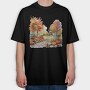 Pumpkin Patch Garden, Tricou Oversize Barbati (Unisex)
