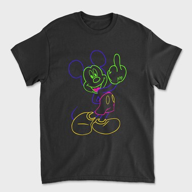 Mickey Mouse Colorful Lines Urban Art 99, Tricou Barbati (Unisex)