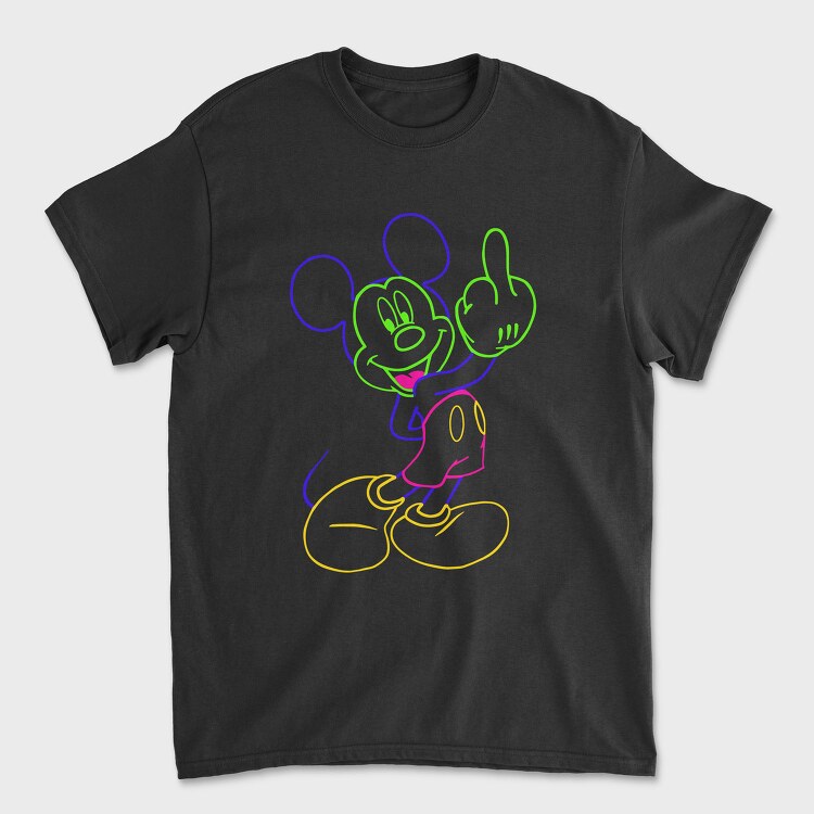 Mickey Mouse Colorful Lines Urban Art 99, Tricou Barbati (Unisex)