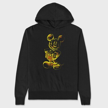 Mickey Mouse Flame Art, Hanorac Oversize Barbati (Unisex)