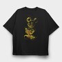 Mickey Mouse Flame Art, Tricou Oversize Barbati (Unisex)