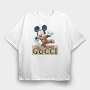 Mickey Mouse Gucci Style, Tricou Oversize Barbati (Unisex)