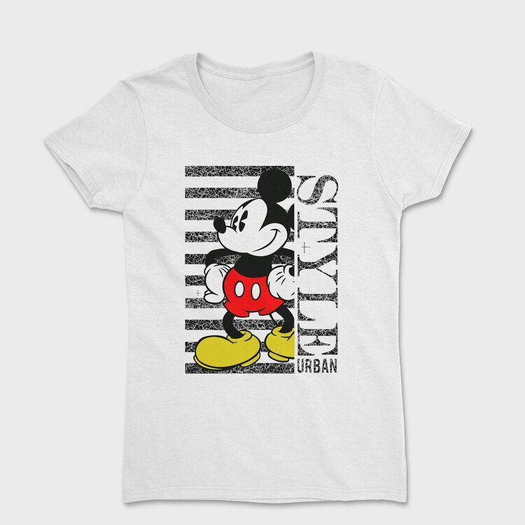 Mickey Mouse Urban Pattern, Tricou Femei