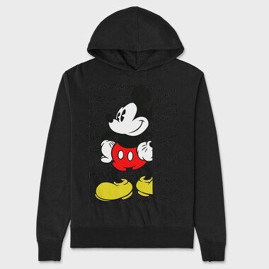 Mickey Mouse Urban Pattern, Hanorac Oversize Barbati (Unisex)