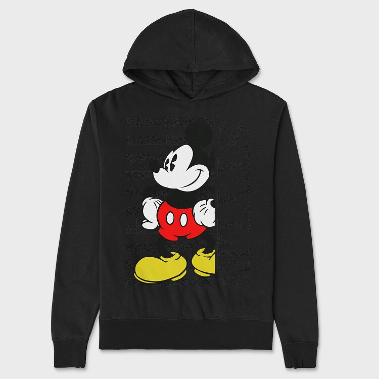Mickey Mouse Urban Pattern, Hanorac Oversize Barbati (Unisex)