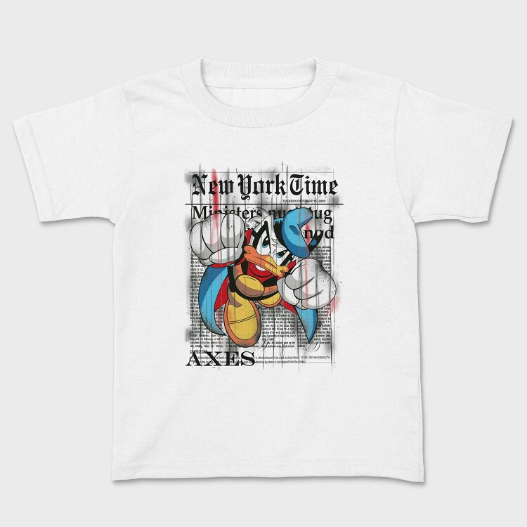 New York Time Donald Duck Urban Art, Tricou Copii