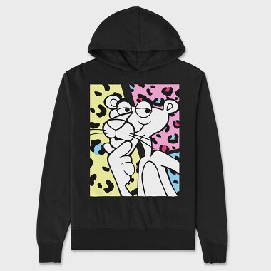 Pink Panther Cool Pattern Eyes, Hanorac Oversize Barbati (Unisex)