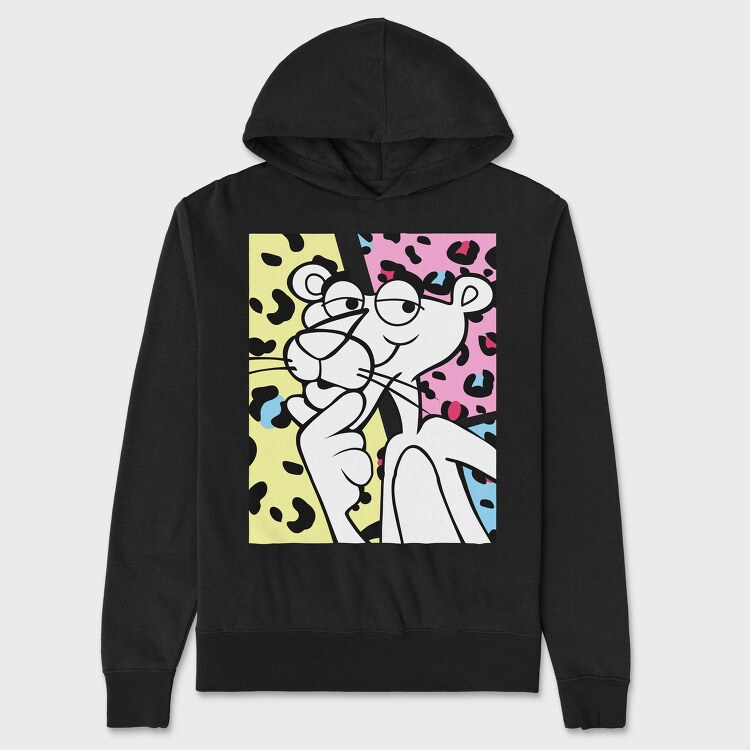 Pink Panther Cool Pattern Eyes, Hanorac Oversize Barbati (Unisex)