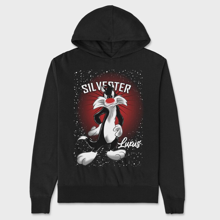 Silverster Sly Eyes Red, Hanorac Oversize Barbati (Unisex)