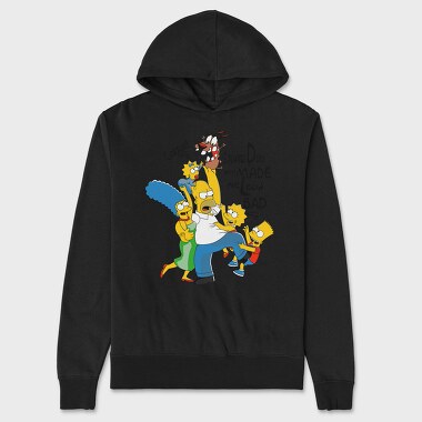 Simpsons Coraje Stupid Dou Me Loon Bad, Hanorac Oversize Barbati (Unisex)