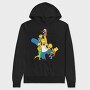 Simpsons Coraje Stupid Dou Me Loon Bad, Hanorac Oversize Barbati (Unisex)