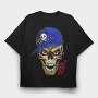 Skull Panda Cap Red Eyes Cast 99, Tricou Oversize Barbati (Unisex)