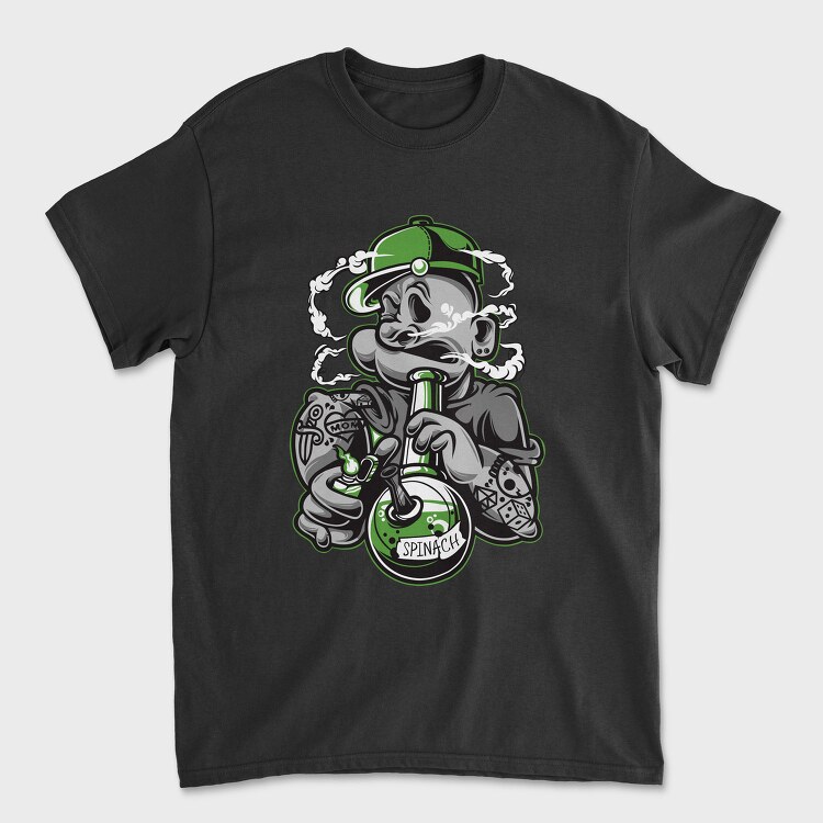 Spinach Monster Smoke Urban Art, Tricou Barbati (Unisex)