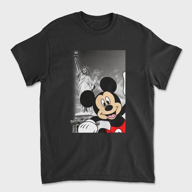 Statue Of Liberty Mickey Mouse New York, Tricou Barbati (Unisex)