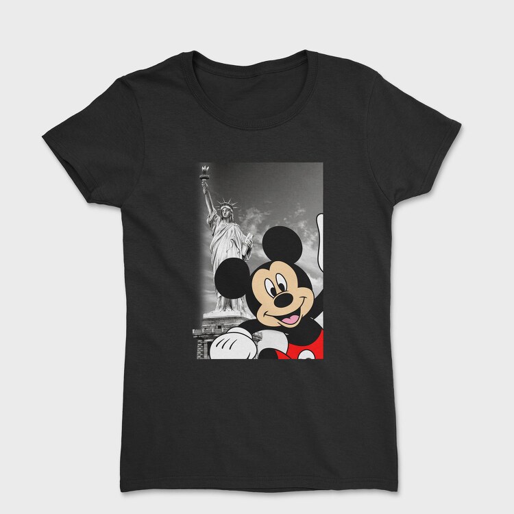 Statue Of Liberty Mickey Mouse New York, Tricou Femei
