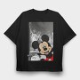 Statue Of Liberty Mickey Mouse New York, Tricou Oversize Barbati (Unisex)